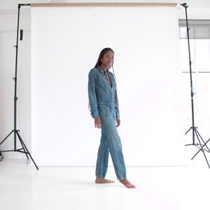 vtg 90s Armani Exchange A/X Denim Coveralls